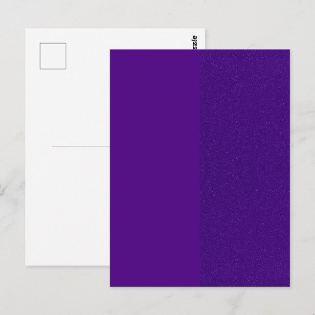 Cartes postale personnalisée Violet Brillant & Mat (Devant / Derrière)