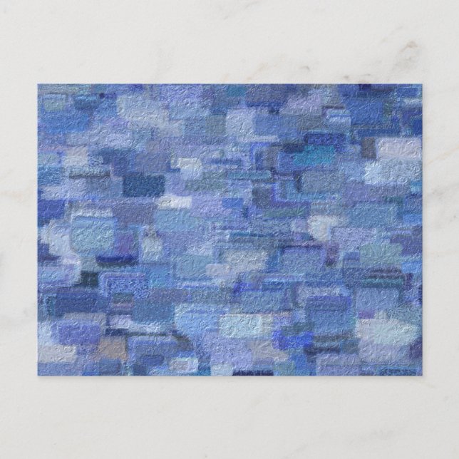 Cartes postales Abstraites de briques Winter Blues (Devant)