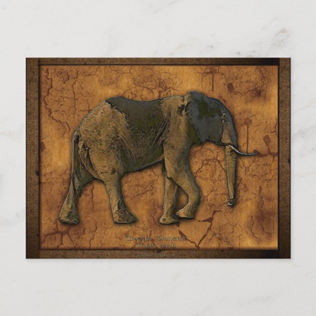 Cartes postales africaines pour éléphants (Devant)