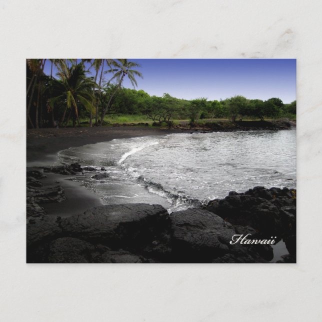 Cartes postales Black Sand Beach, personnalisables (Devant)