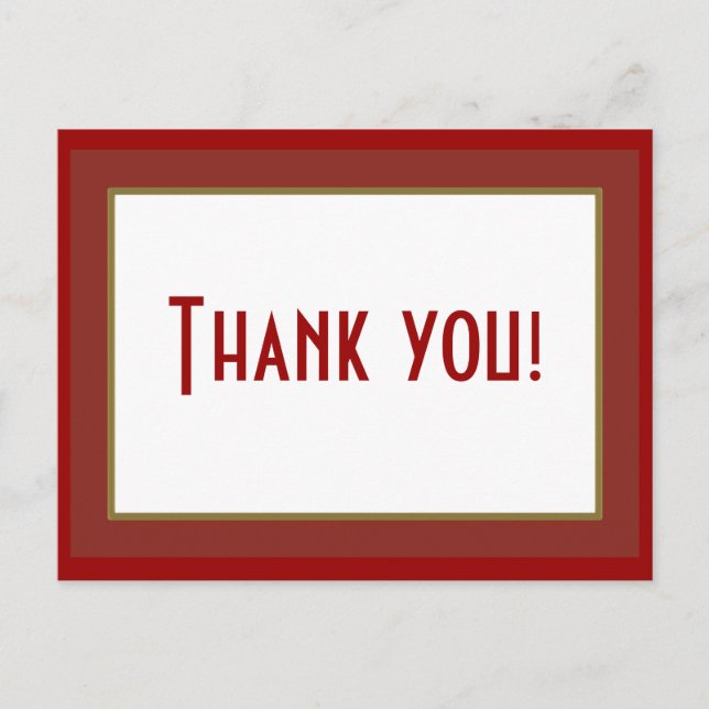 Cartes postales bordeaux et or (Devant)