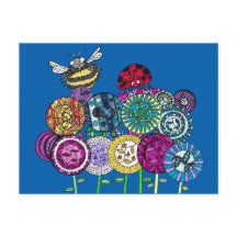 Cartes postales Bugs et Fleurs
