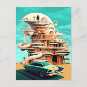 Cartes Postales Cinématiques Des Voitures Futures 