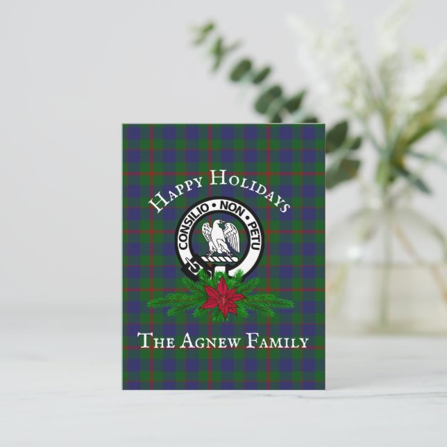 Cartes postales Clan Agnew Crest & Tartan (Debout devant)