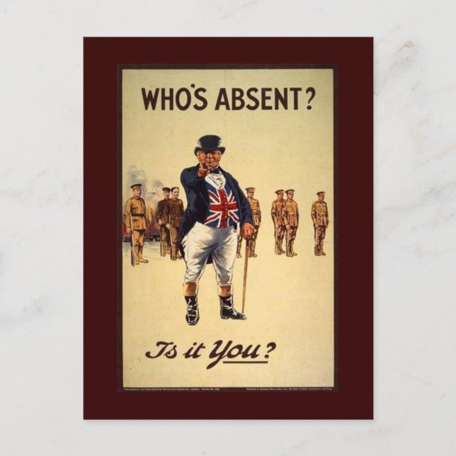 Cartes postales Classic John Bull Recrutement (Devant)