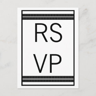 Cartes postales classiques traditionnelles RSVP