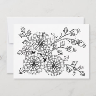 Cartes postales colorées Design floral
