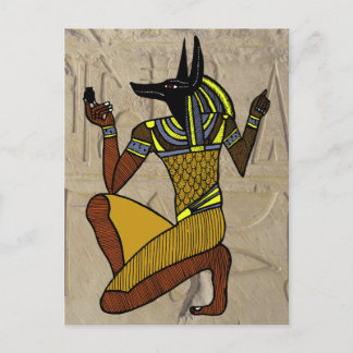 Cartes postales d'agenouillement Anubis
