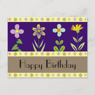 Cartes postales d'anniversaire du jardin de printe