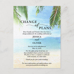 Cartes postales d'annonce d'annulation de mariage 