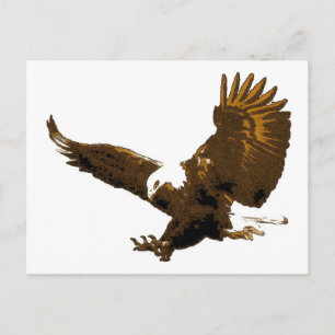 Cartes postales d'atterrissage d'aigle à tête blan