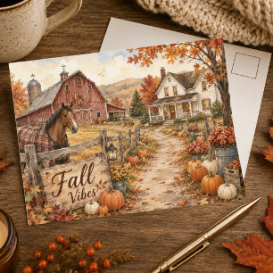 Cartes postales d'automne ambiance rustique de la