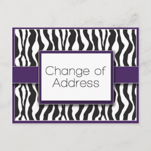 Cartes postales de changement d'adresse à motif zè