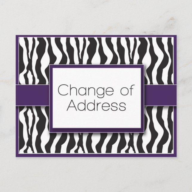 Cartes postales de changement d'adresse à motif zè (Devant)