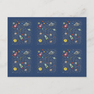 Cartes postales de chats dans l'espace