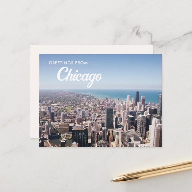 Cartes postales de Chicago (Devant/Arrière en situation)