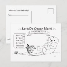 Cartes postales de coloriage mathématiques de lout