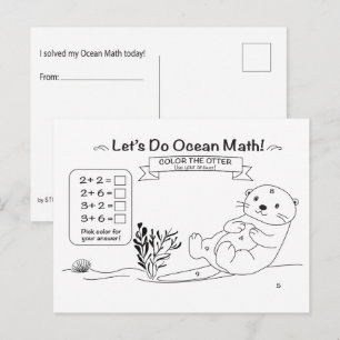 Cartes postales de coloriage mathématiques de lout