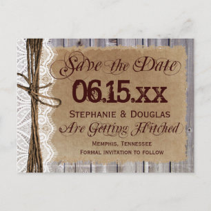 Cartes postales de faire-part de sauvegarde en boi