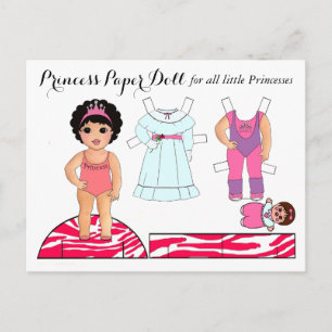 Cartes postales de fête pour poupées en papier "Pe
