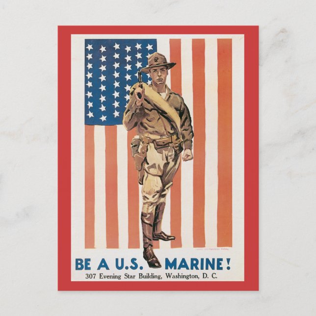 Cartes postales de l'affiche de guerre Marines de  (Devant)