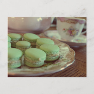 Cartes postales de Macarons pour le thé de l'après