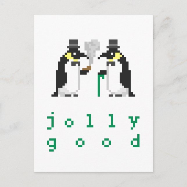 Cartes postales de manchots joyeux (Devant)