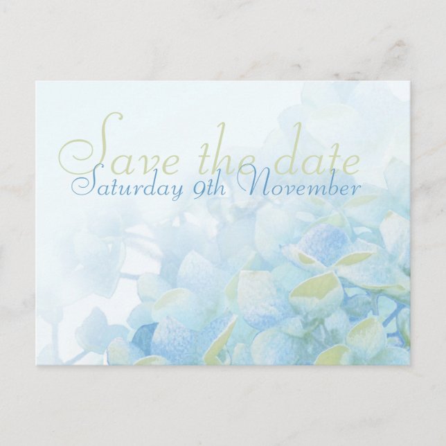 Cartes postales de mariage hydrangea pour sauvegar (Devant)