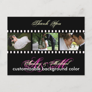 Cartes postales de Merci couleur/photos personnali