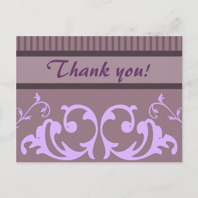 Cartes postales de Merci d'affaires violet (Devant)