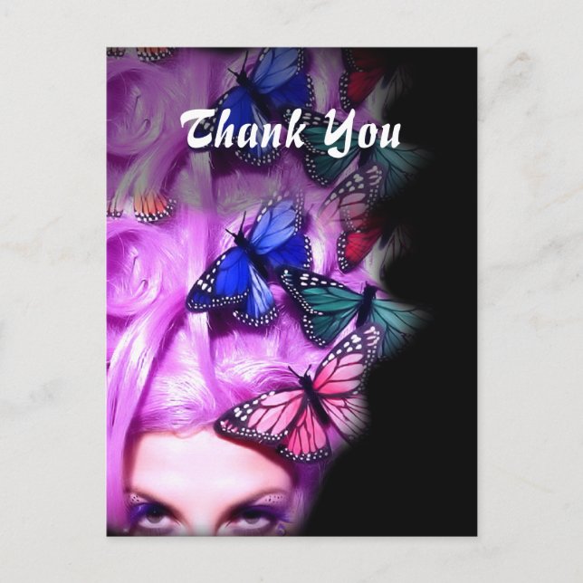 Cartes postales de Merci de la dame aux papillons  (Devant)