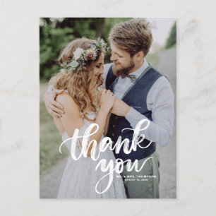 Cartes postales de Merci de Mariage Rustique