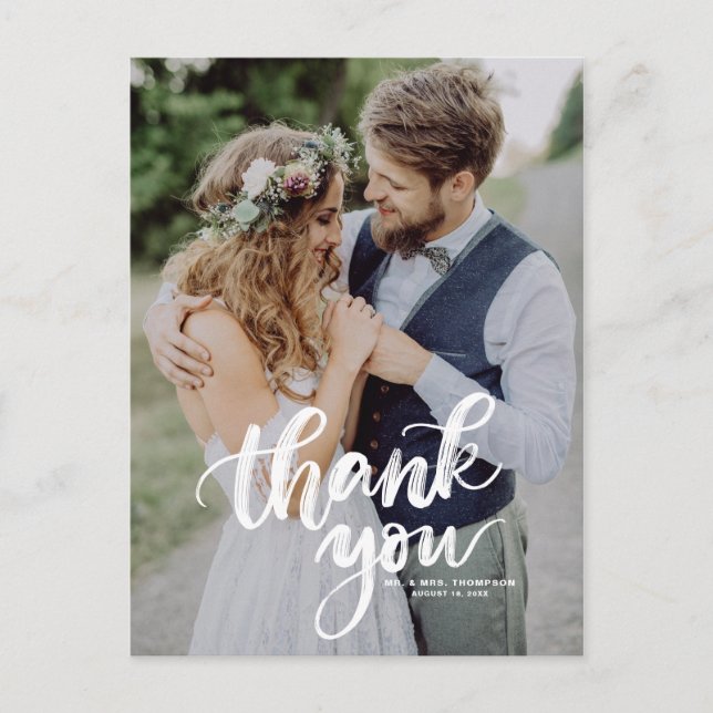 Cartes postales de Merci de Mariage Rustique (Devant)
