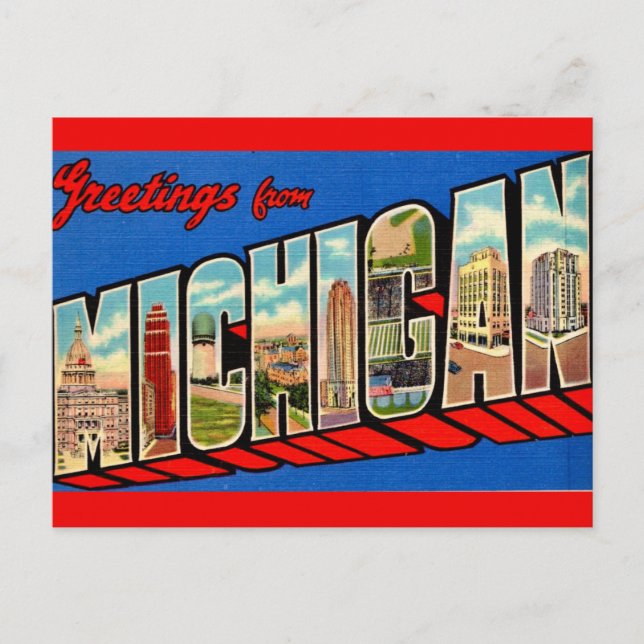 Cartes postales de monuments du Michigan (Devant)