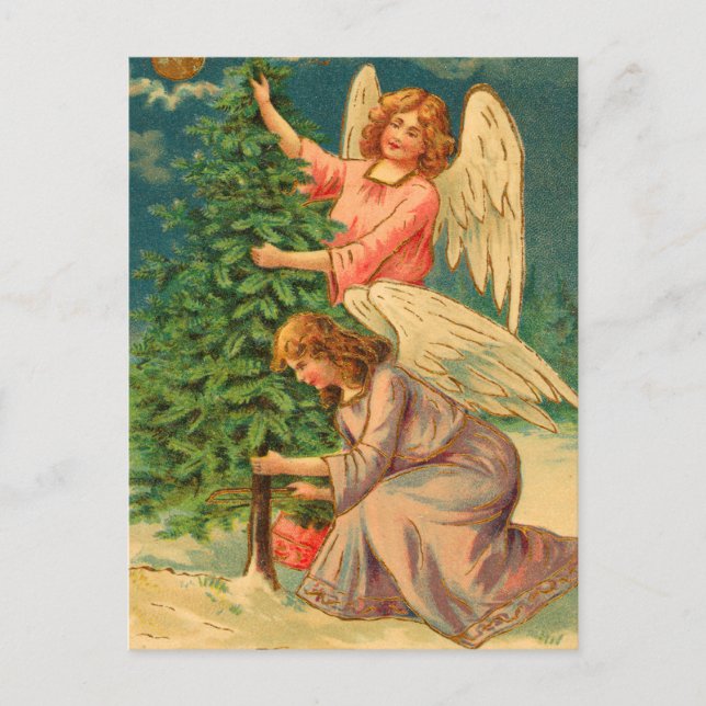 Cartes postales de Noël de l'Ange victorien (Devant)