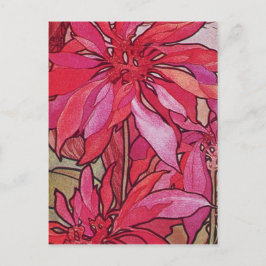 Cartes postales de Noël de poinsettias d'Alphonse