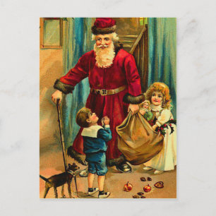 Cartes postales de Noël du Père Noël victorien