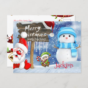 Cartes postales de Noël Pôle Nord