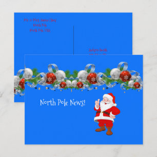 Cartes postales de Noël Pôle Nord Père Noël