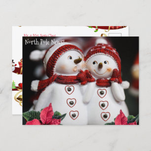Cartes postales de Noël Pôle Nord Snowman