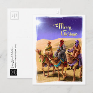 Cartes postales de Noël pour trois hommes sages