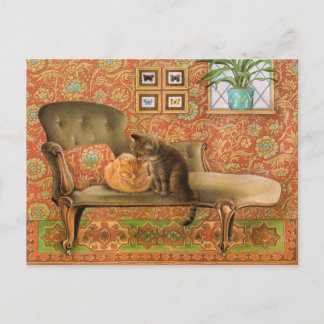 Cartes postales de peinture de chat