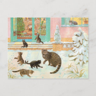 Cartes postales de peinture de chat