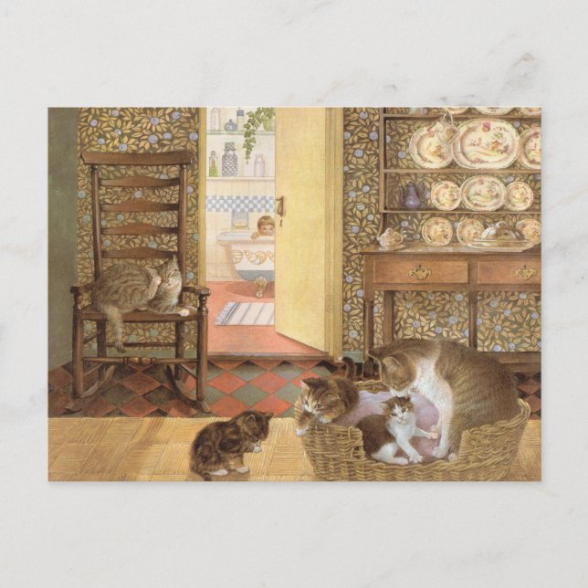 Cartes postales de peinture de chat (Devant)