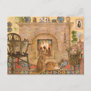 Cartes postales de peinture de chat