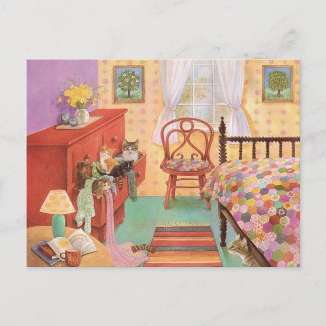 Cartes postales de peinture de chat (Devant)