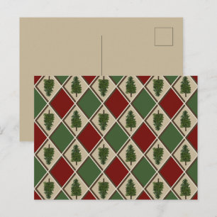 Cartes postales de pins et arlequin