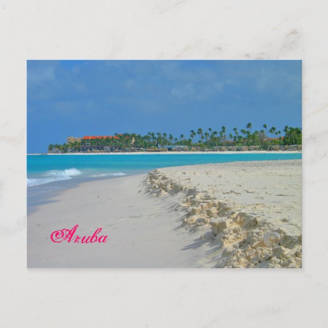 Cartes postales de sable et de surf d'Aruba (Devant)