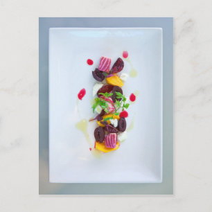 Cartes postales de salade de betteraves déconstrui