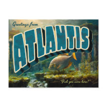 Cartes postales de salutations d'Atlantis